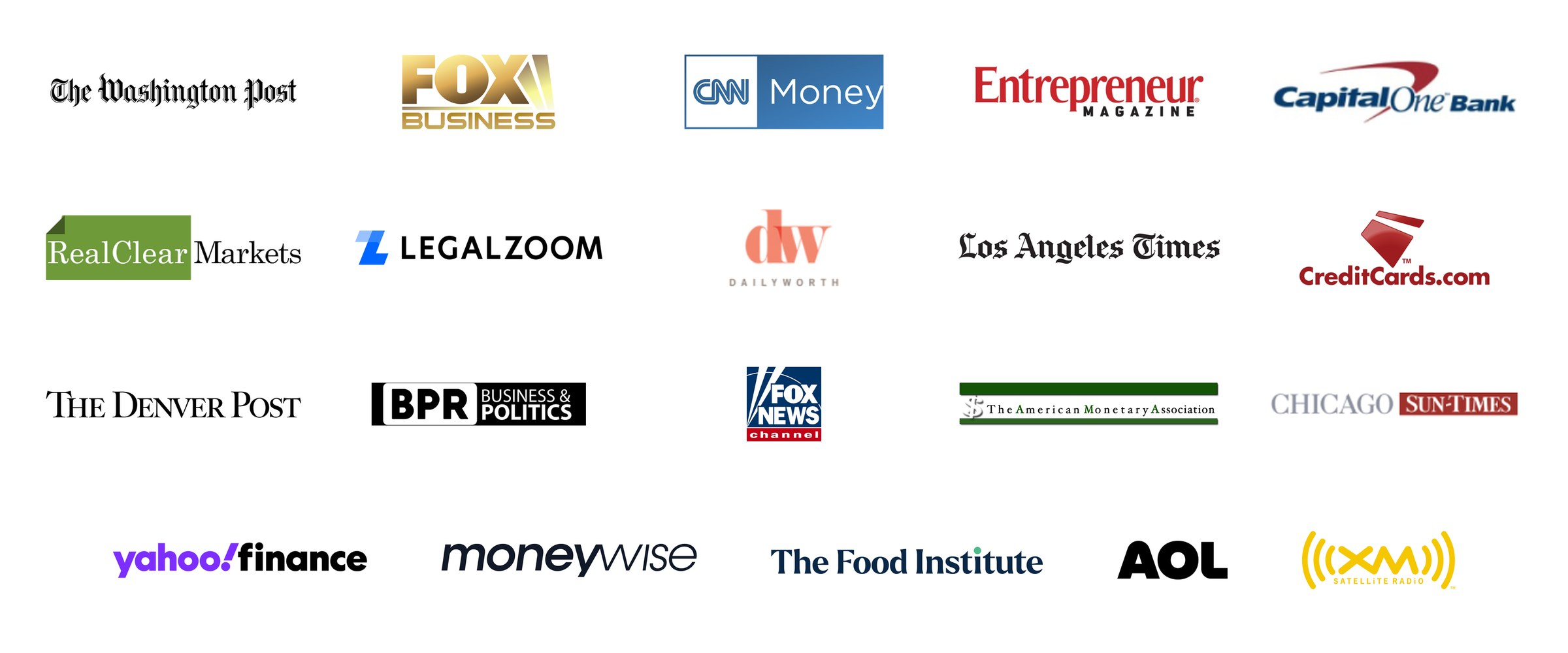 Media outlets that have interviewed and quoted Valcor: The Washington Post, Fox Business, CNN Money, Entrepreneur, Capital One Bank, RealClearMarkets, LegalZoom, DailyWorth, Los Angeles Times, CreditCards.com, The Denver Post, Business & Politics, Fox News Channel, The American Monetary Association, Chicago Sun-Times, Yahoo Finance, Moneywise, The Food Institute, AOL and XM Satellite Radio