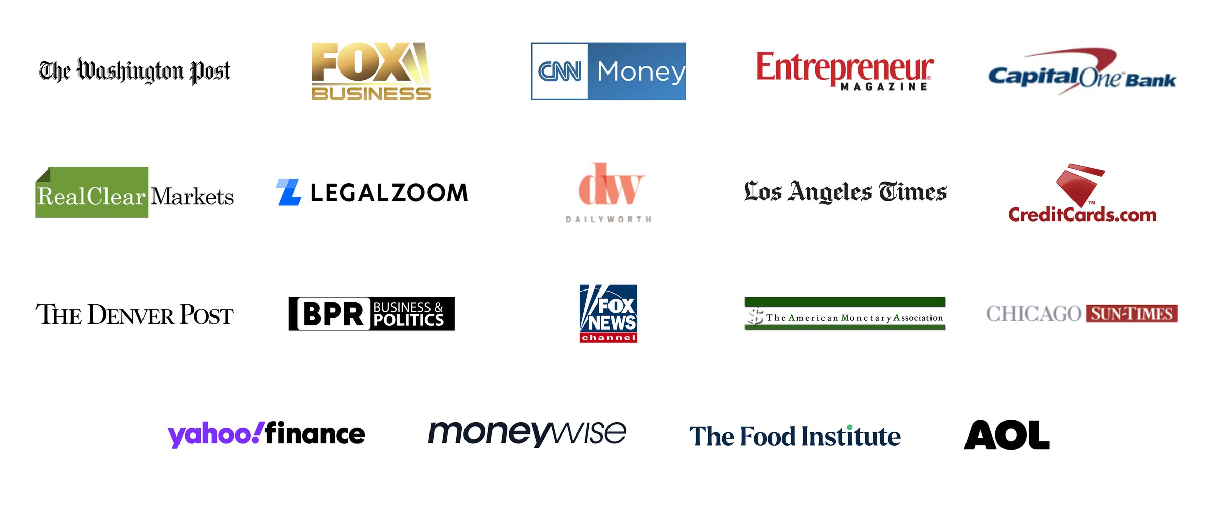 Media outlets that have interviewed and quoted Valcor: The Washington Post, Fox Business, CNN Money, Entrepreneur, Capital One Bank, RealClearMarkets, LegalZoom, DailyWorth, Los Angeles Times, CreditCards.com, The Denver Post, Business & Politics, Fox News Channel, The American Monetary Association, Chicago Sun-Times, Yahoo Finance, Moneywise, The Food Institute and AOL